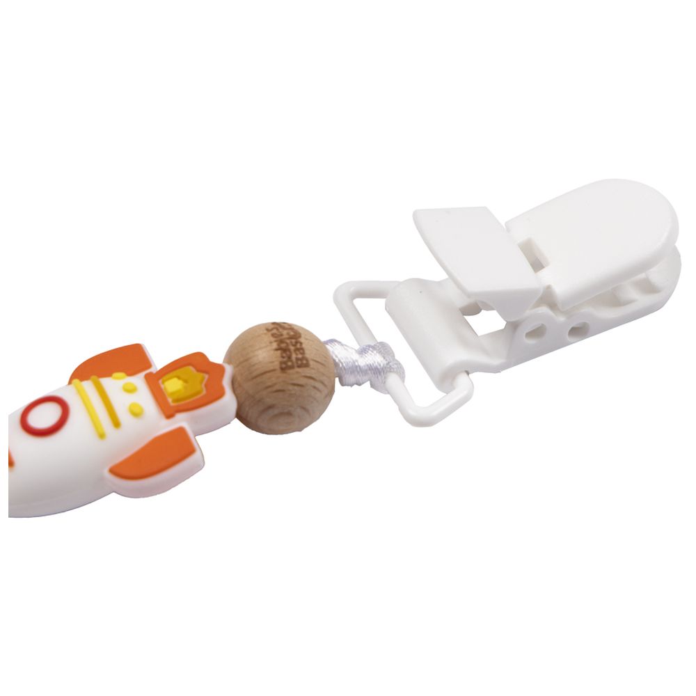 Babies Basic - Customized Pacifier Clip - Astronaut - Orange