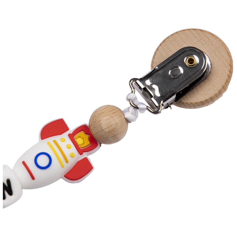 Babies Basic - Customized Pacifier Clip - Astronaut - Red