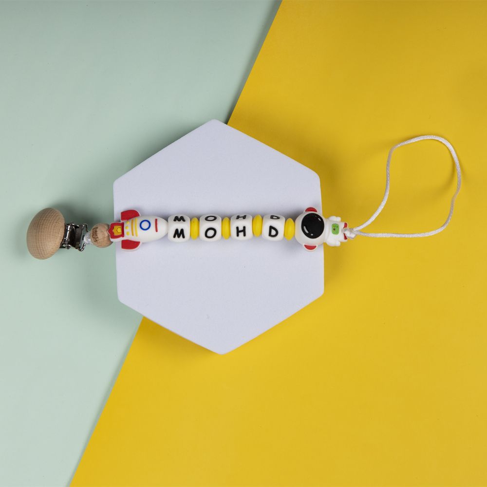 Babies Basic - Customized Pacifier Clip - Astronaut - Red