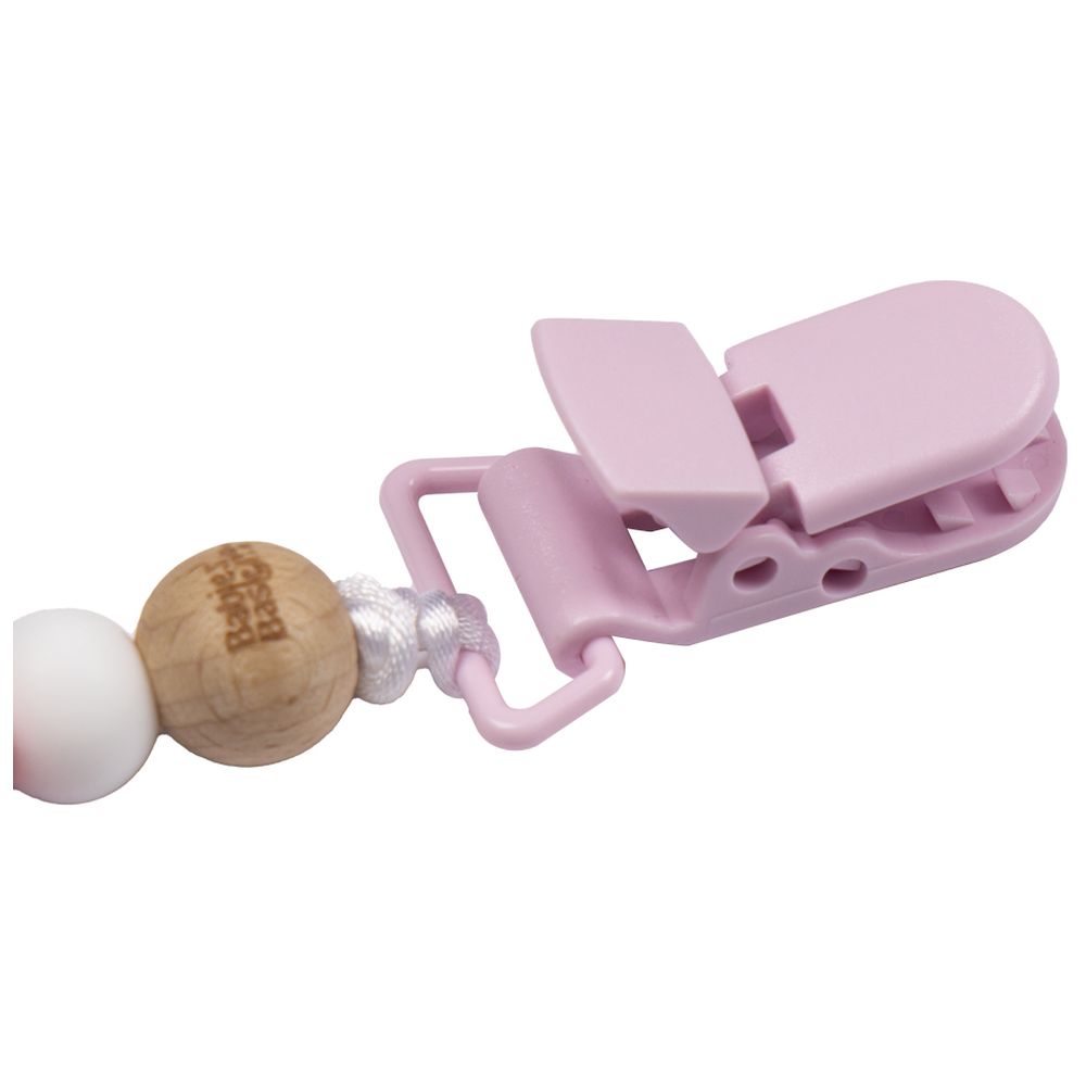 Babies Basic - Customized Pacifier Clip - Panda - Pink