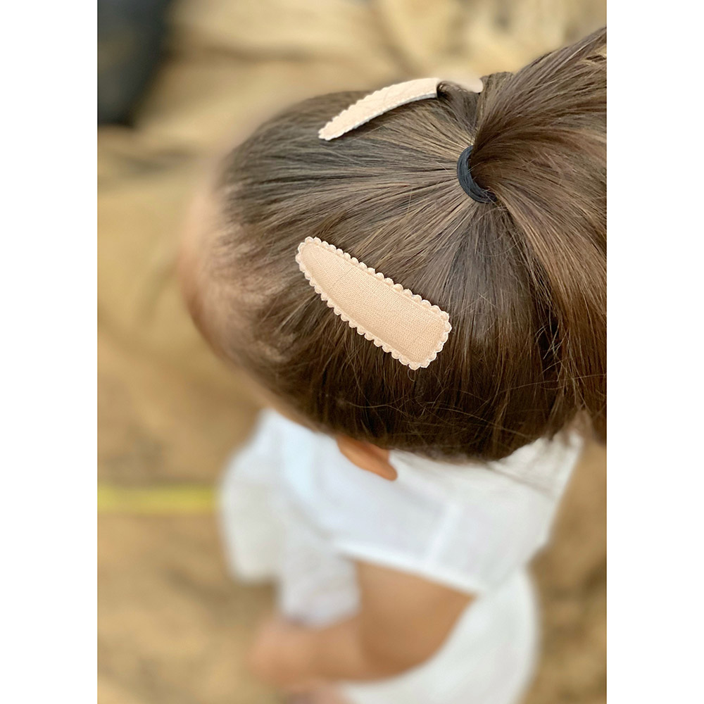 Baby Boss - Hair Clip - Peach/Dots