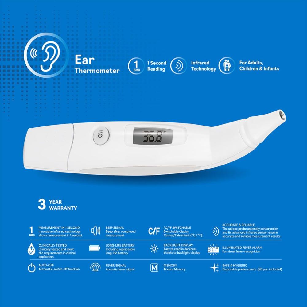 Accurete - Digital Ear Thermometer T100 - White