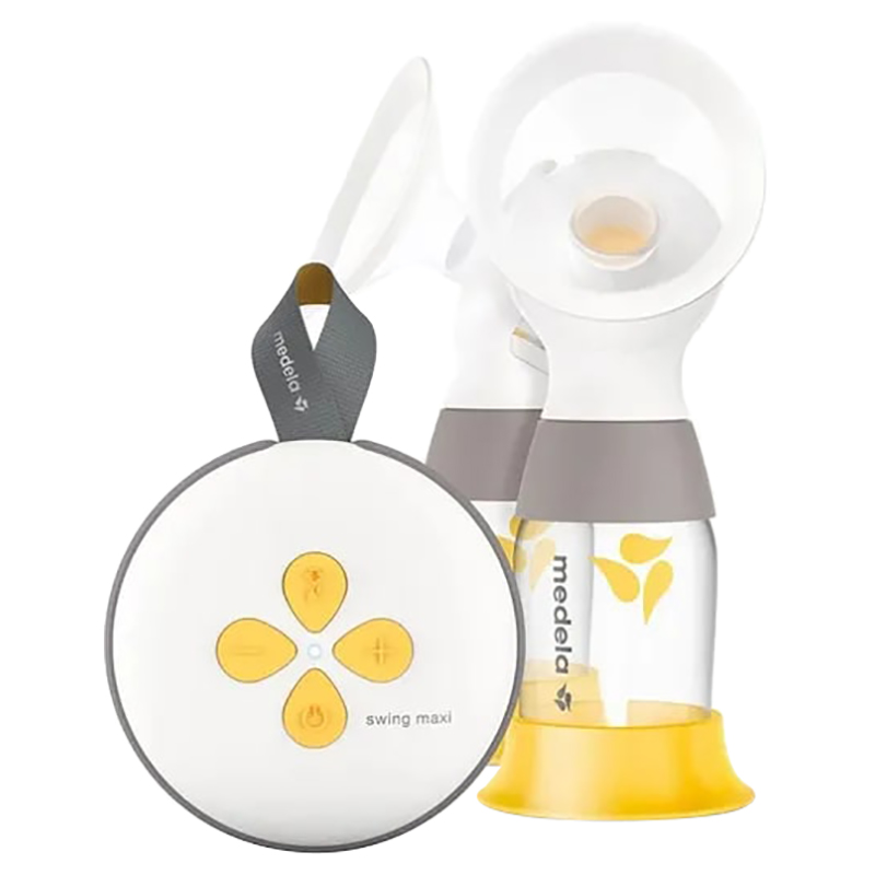 Medela - Swing Maxi Double Electric Breast Pump - White/Yellow