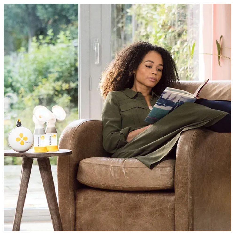 Medela - Swing Maxi Double Electric Breast Pump - White/Yellow