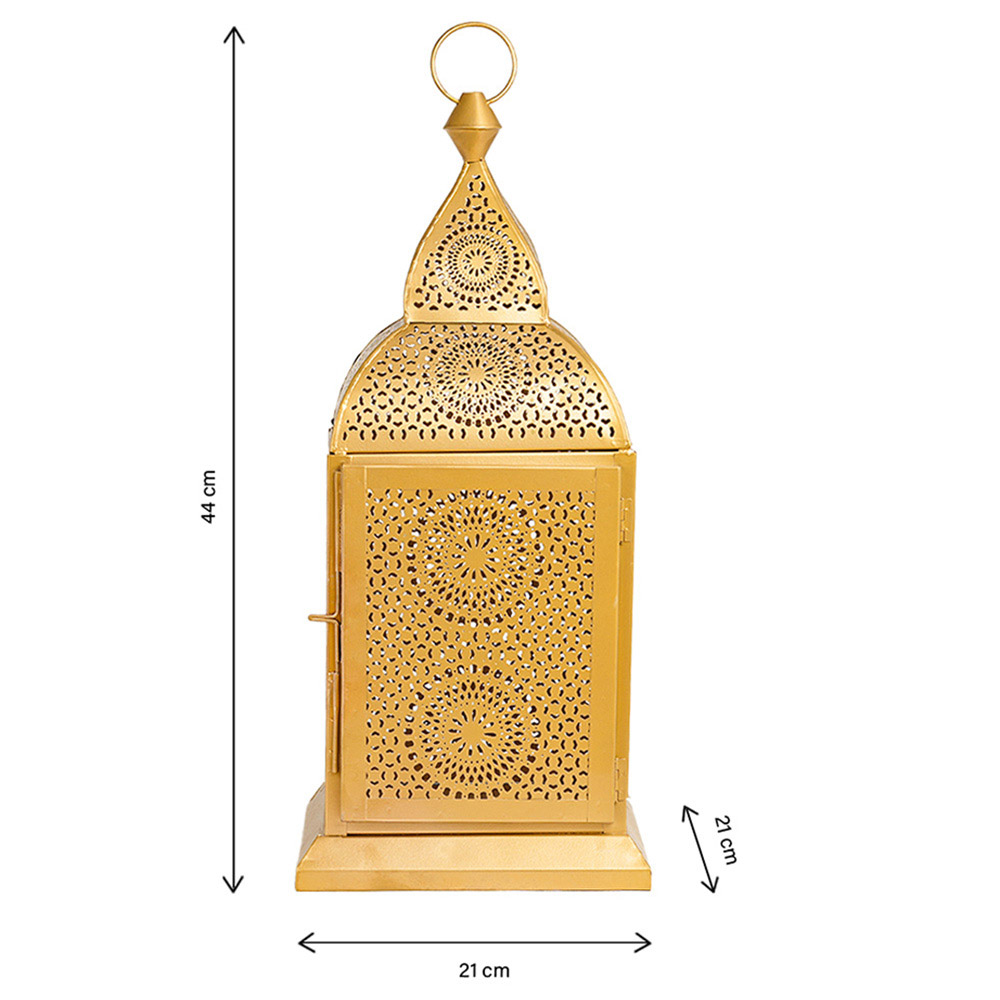 Hilalful - Authentic Handmade Chakra Lantern - Gold - M