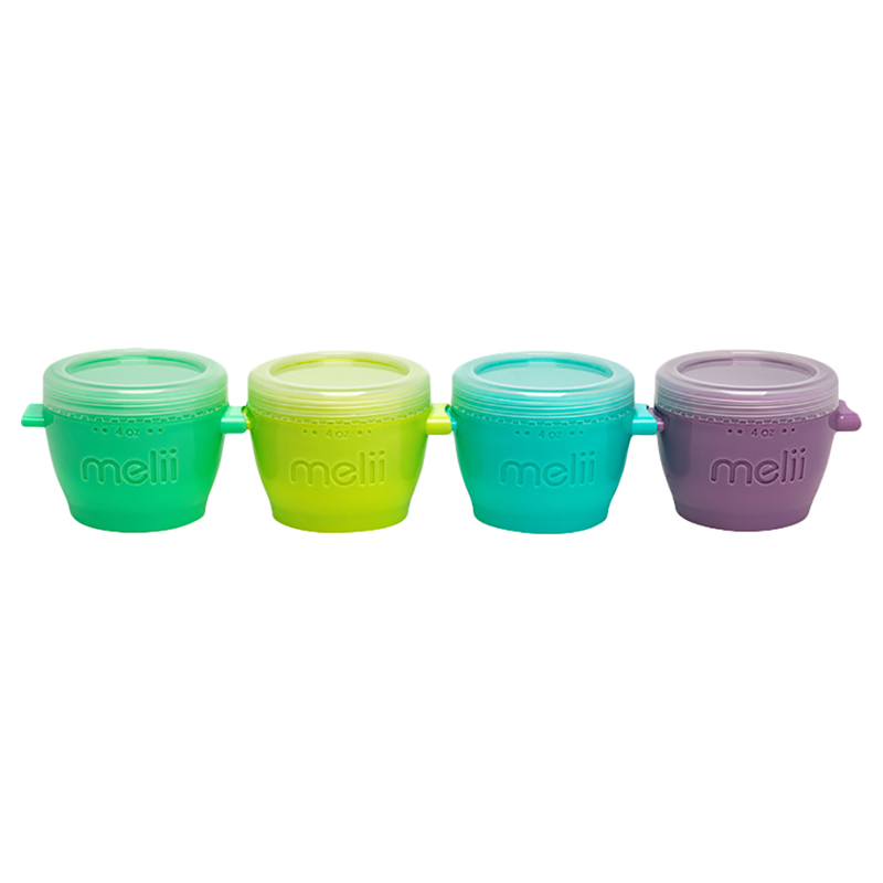 Melii - Silicone Snap & Go Pods - 4Oz - 4pcs