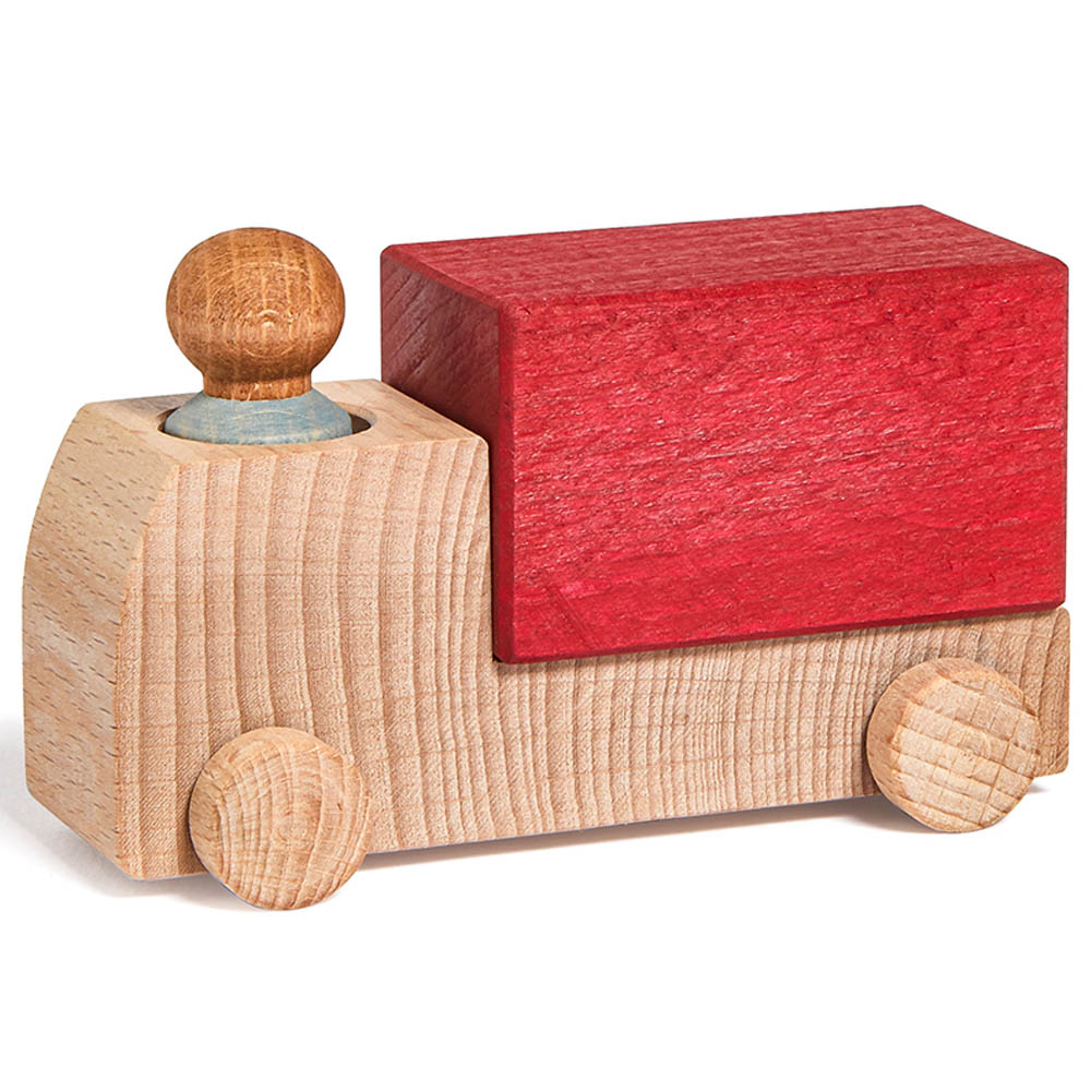 Lubulona - Wooden Truck With Driver - Red