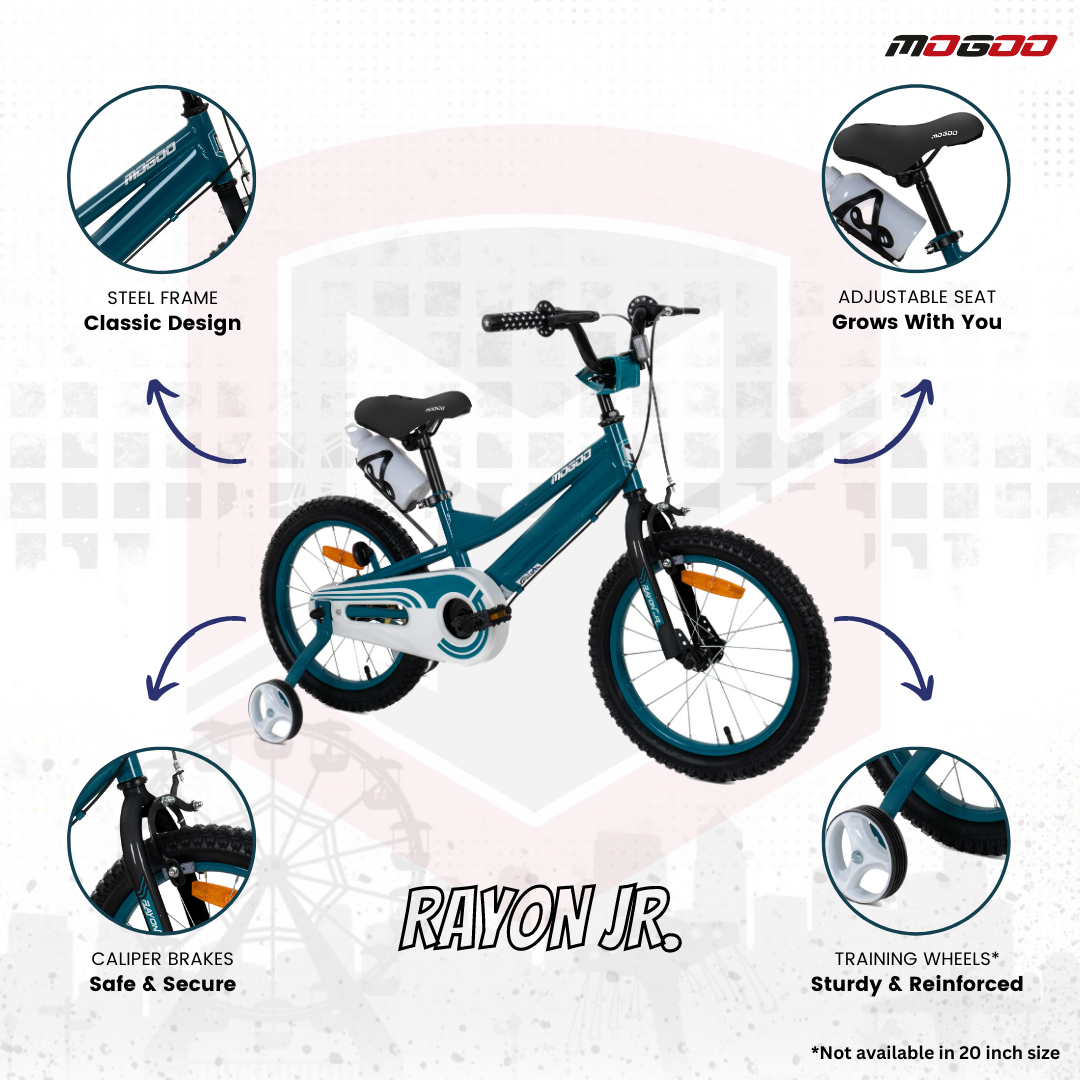Mogoo - Rayon Junior 2.0 Kids Bicycle - 12 Inch - Green