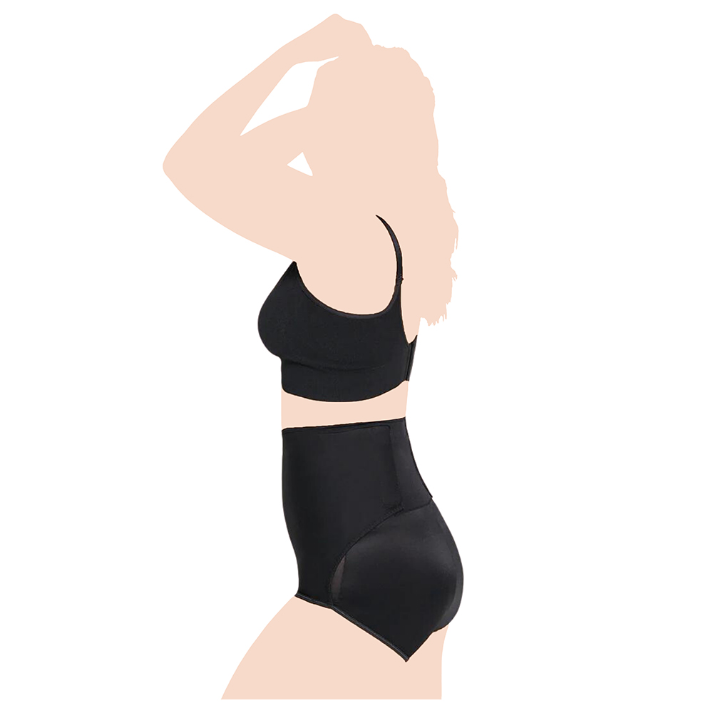 Mums & Bumps - Leonisa - High-Waisted Postpartum Panty W/ Belly Wrap - Black