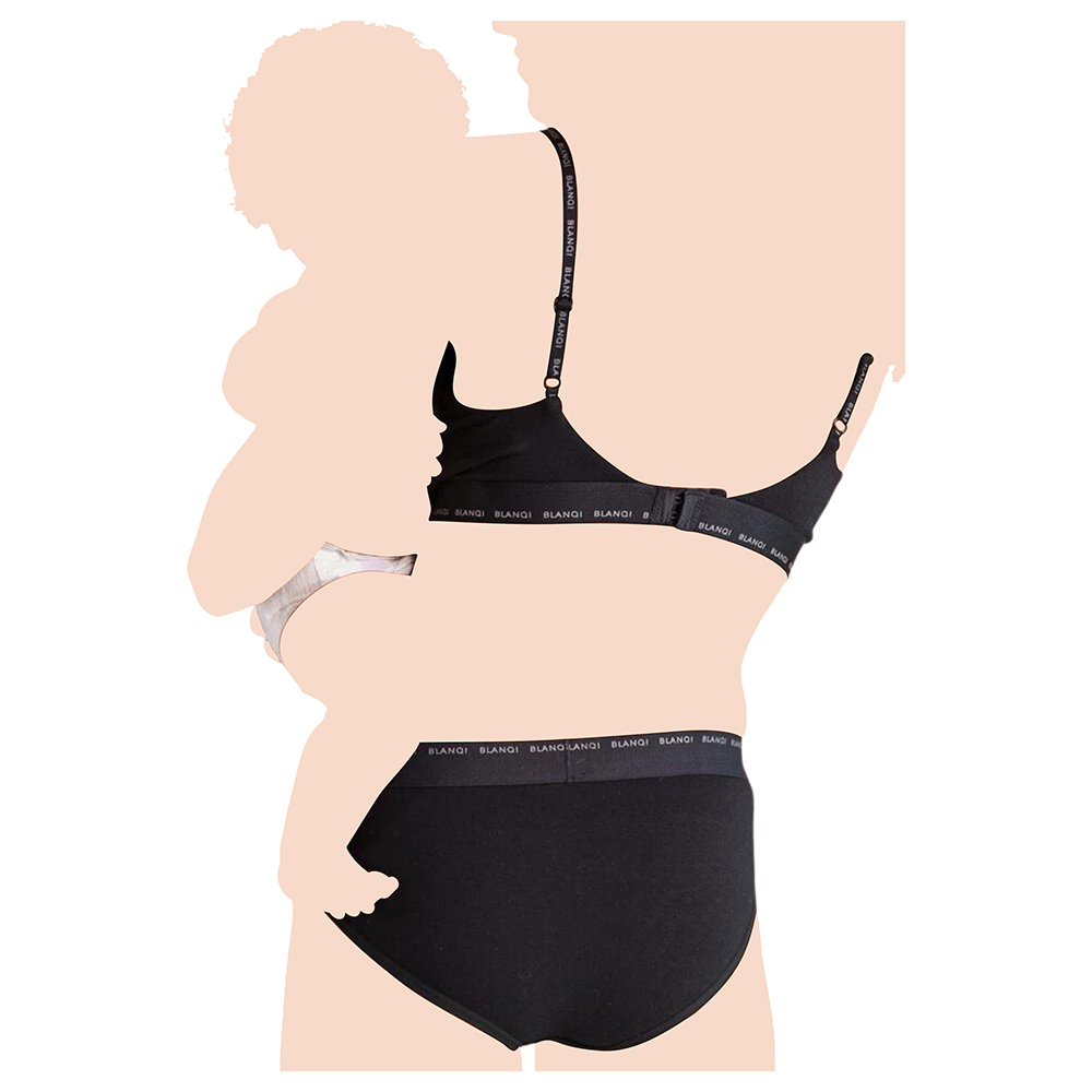 Mums & Bumps - Blanqi - Soft Essentials Postpartum Panty - Black