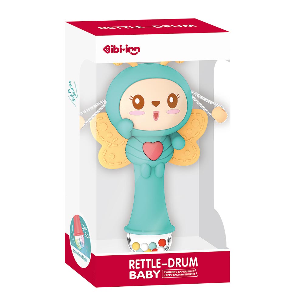 Ibi-Irn - Rattle-Drum Baby Shake Stick - Style May Vary