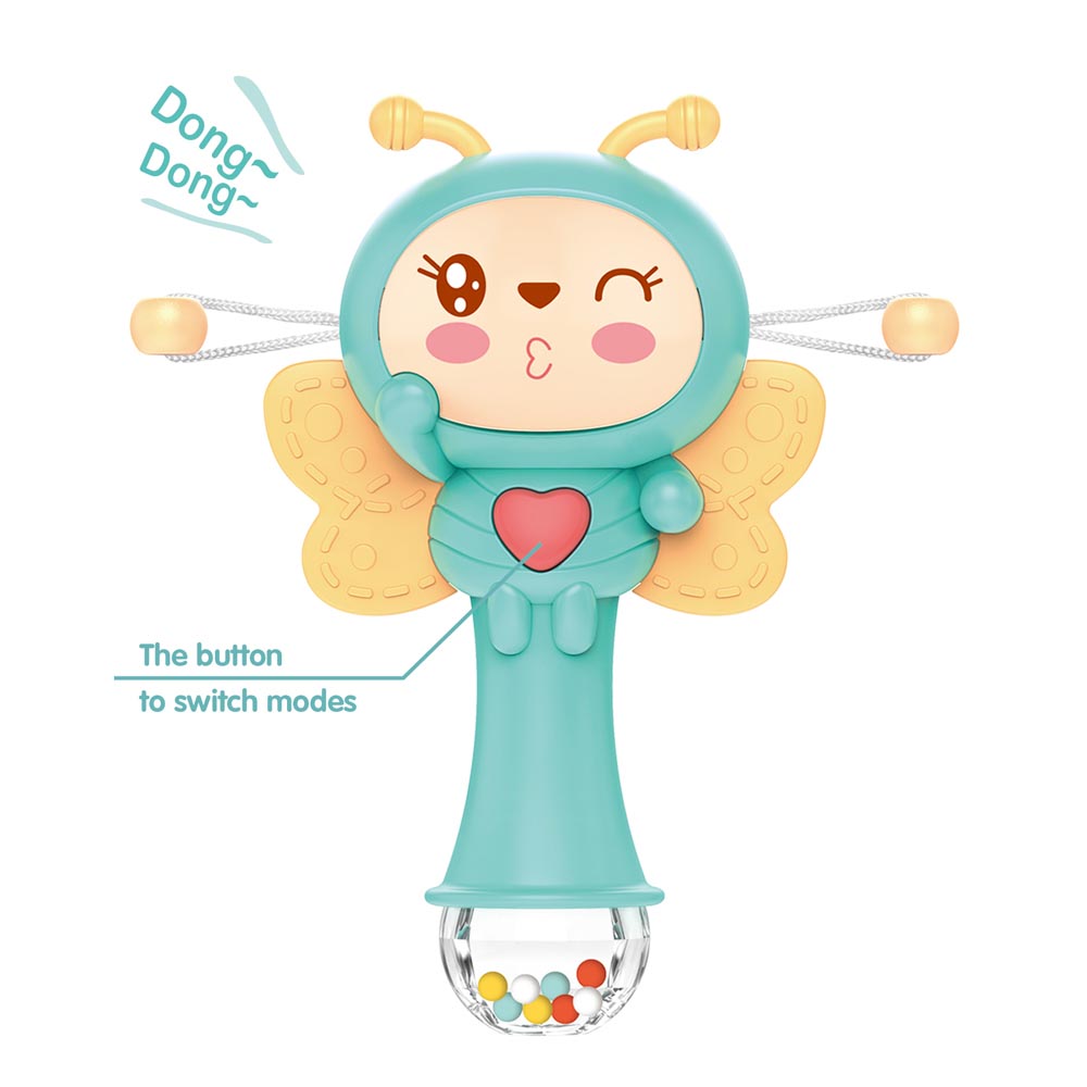 Ibi-Irn - Rattle-Drum Baby Shake Stick - Style May Vary