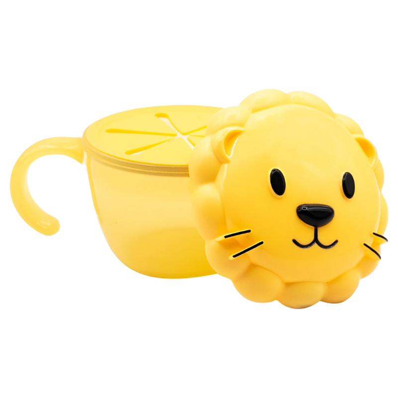 Melii - Snack Container w/ Finger Trap - Yellow Lion