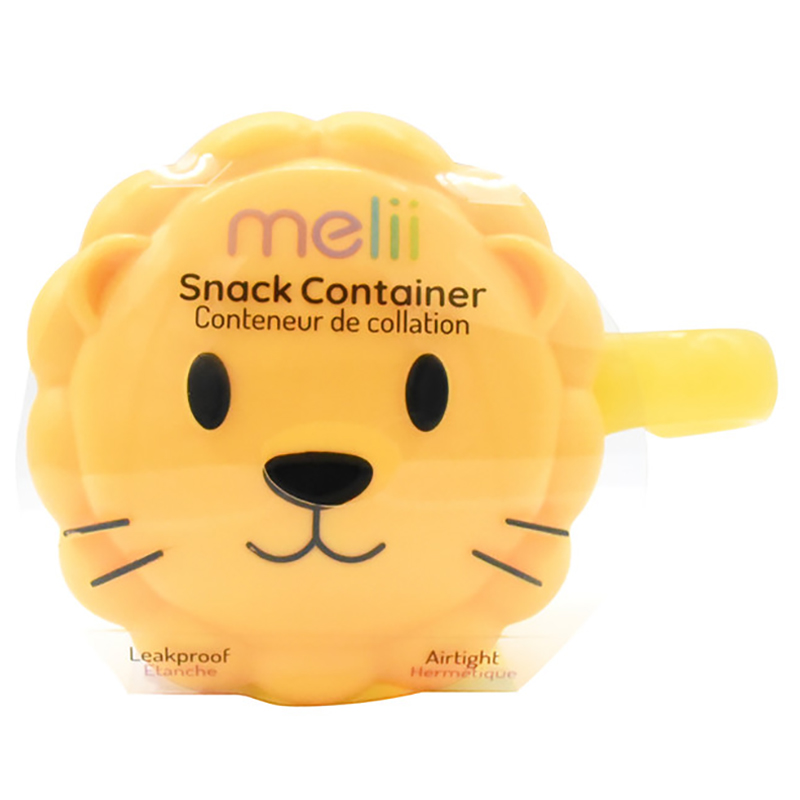 Melii - Snack Container w/ Finger Trap - Yellow Lion