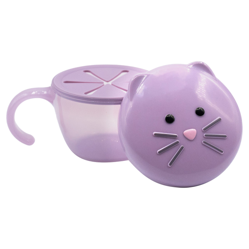 Melii - Snack Container w/ Finger Trap - Purple Cat
