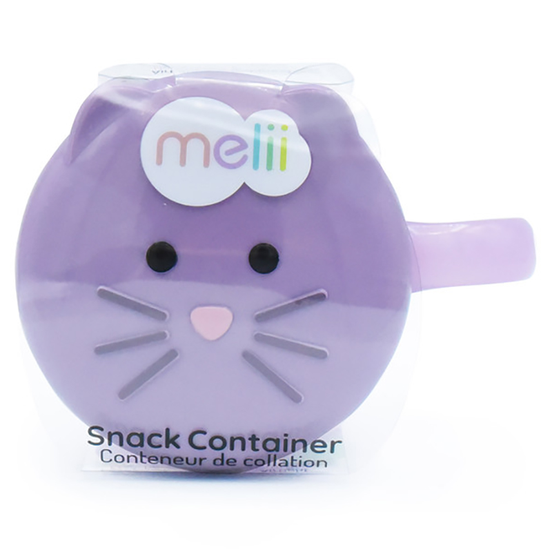 Melii - Snack Container w/ Finger Trap - Purple Cat