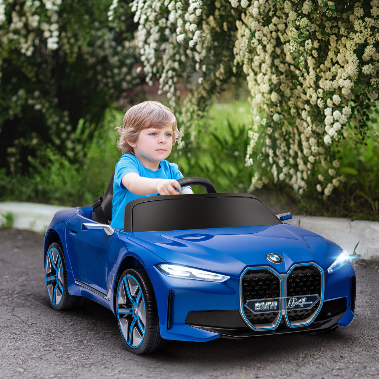 BMW - i4 Licensed Electric Ride On Car - 12V - Blue