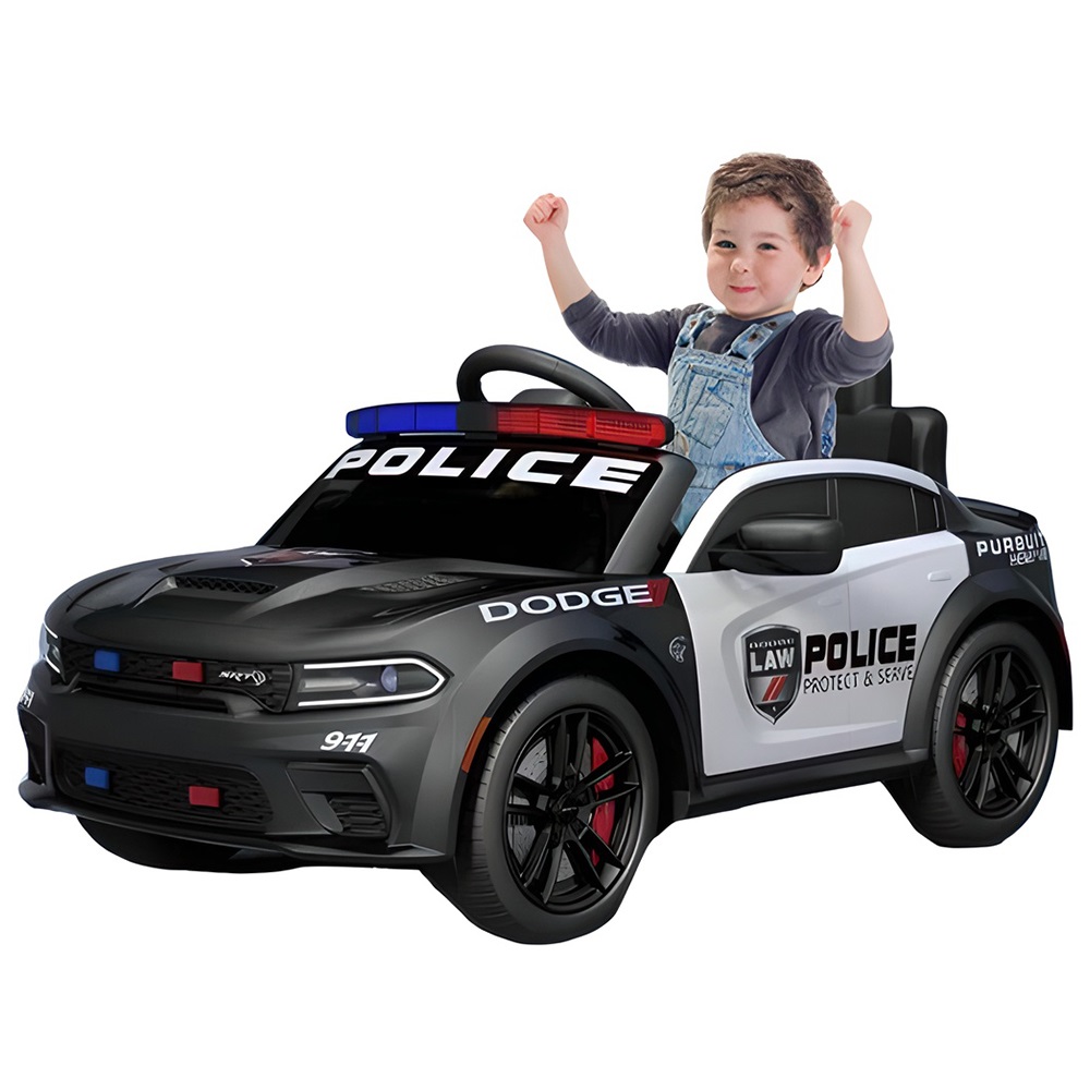 Dodge - Police Electric Ride On Car - 12 V