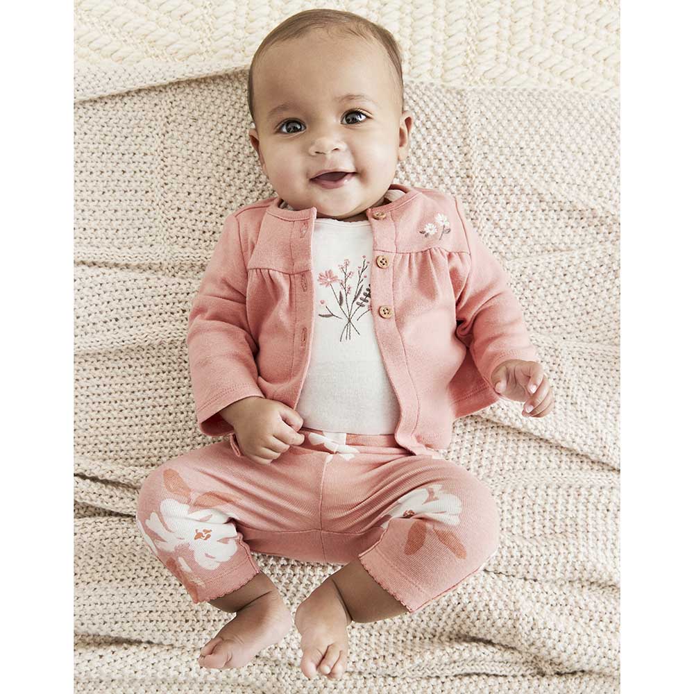 Carters - Girls Hooded Cardigan - Pink