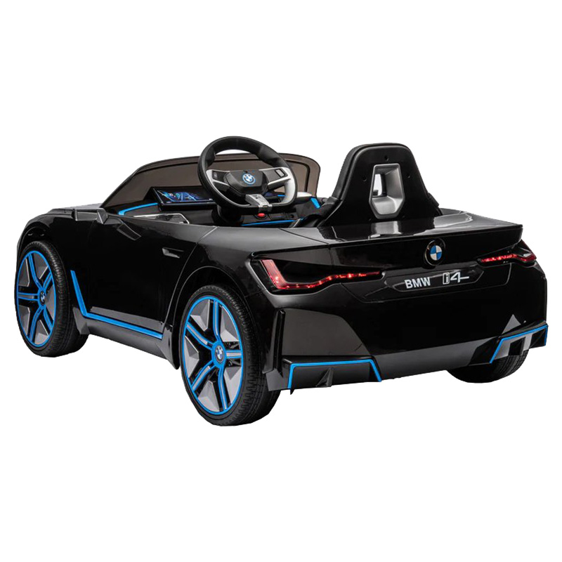 BMW - I4 Kids Rideon Car - Black - 12V