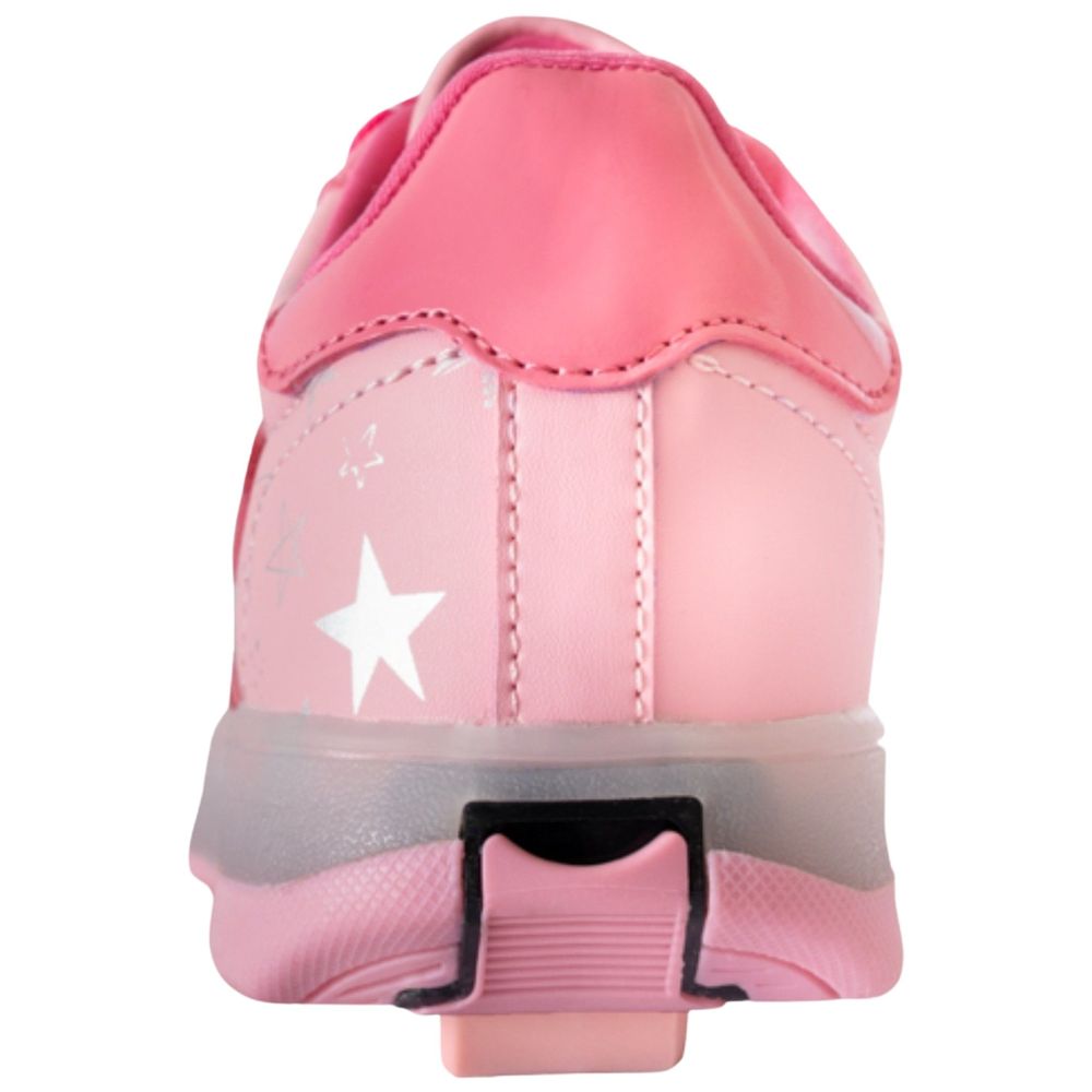 Breezy Rollers - Star Design Shoes With Wheels For Kids - Pink