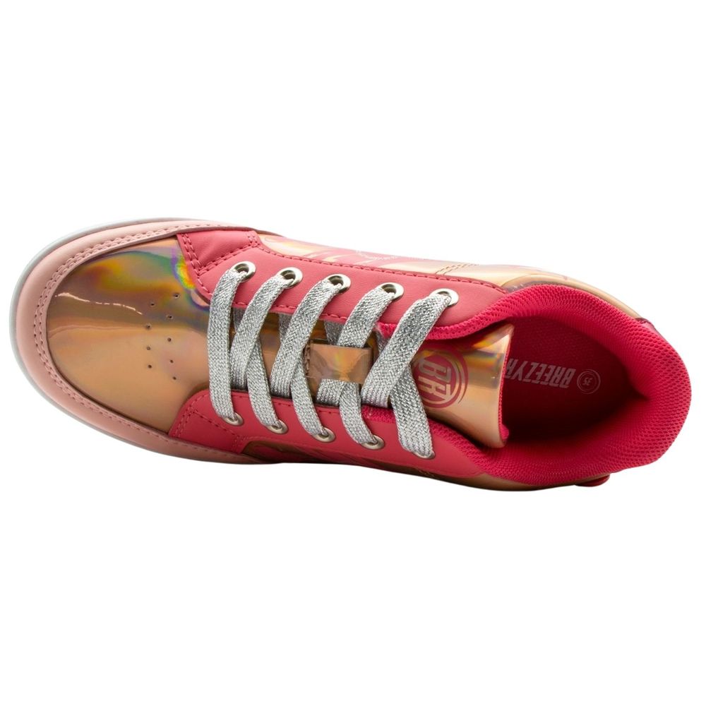 Breezy Rollers - Heart Design Shoes With Wheels For Kids - Pink