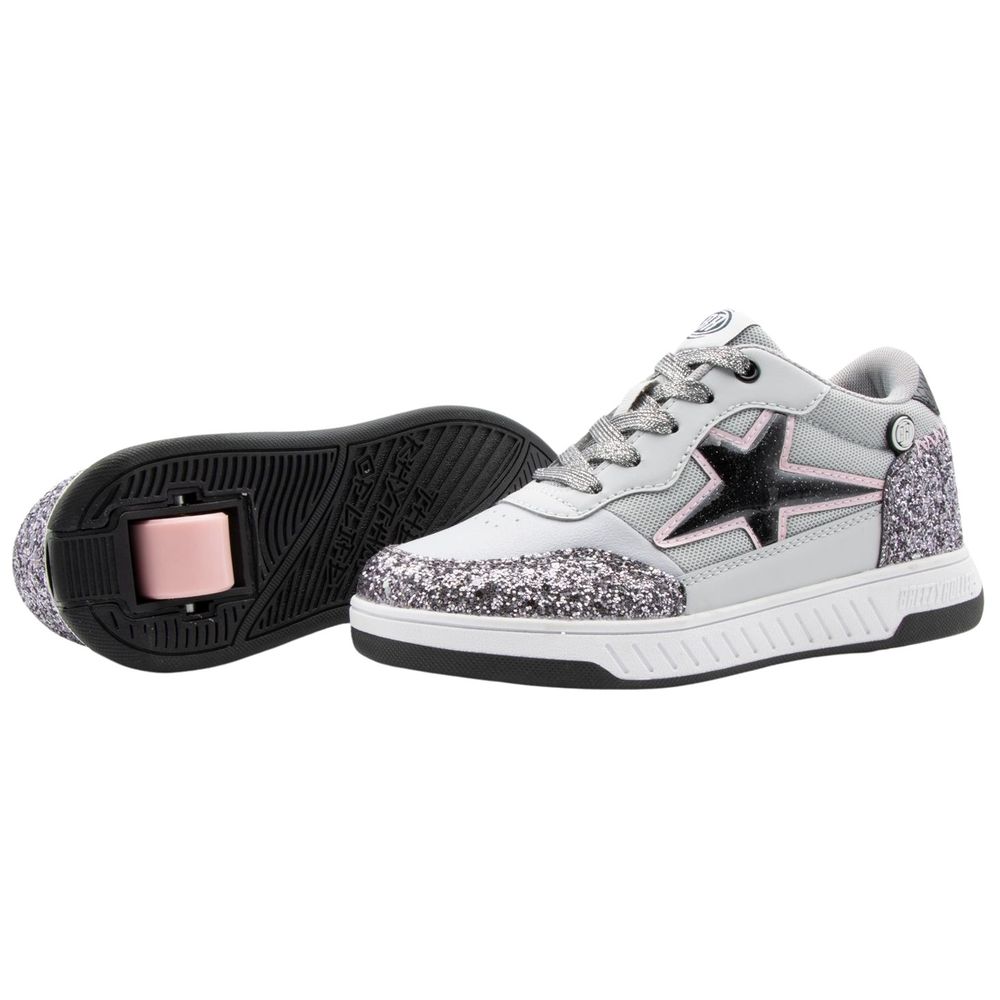 Breezy Rollers - Glitter Shoes With Wheels For Kids - Silver