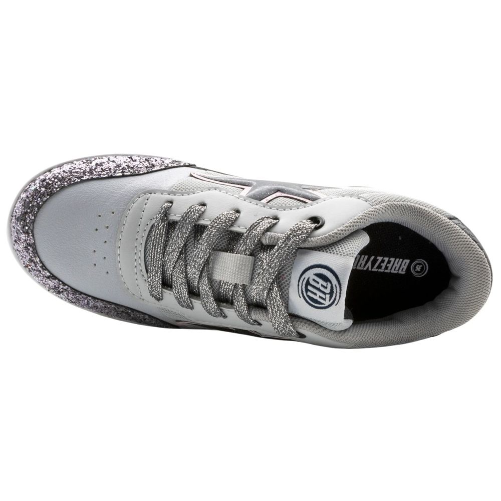 Breezy Rollers - Glitter Shoes With Wheels For Kids - Silver