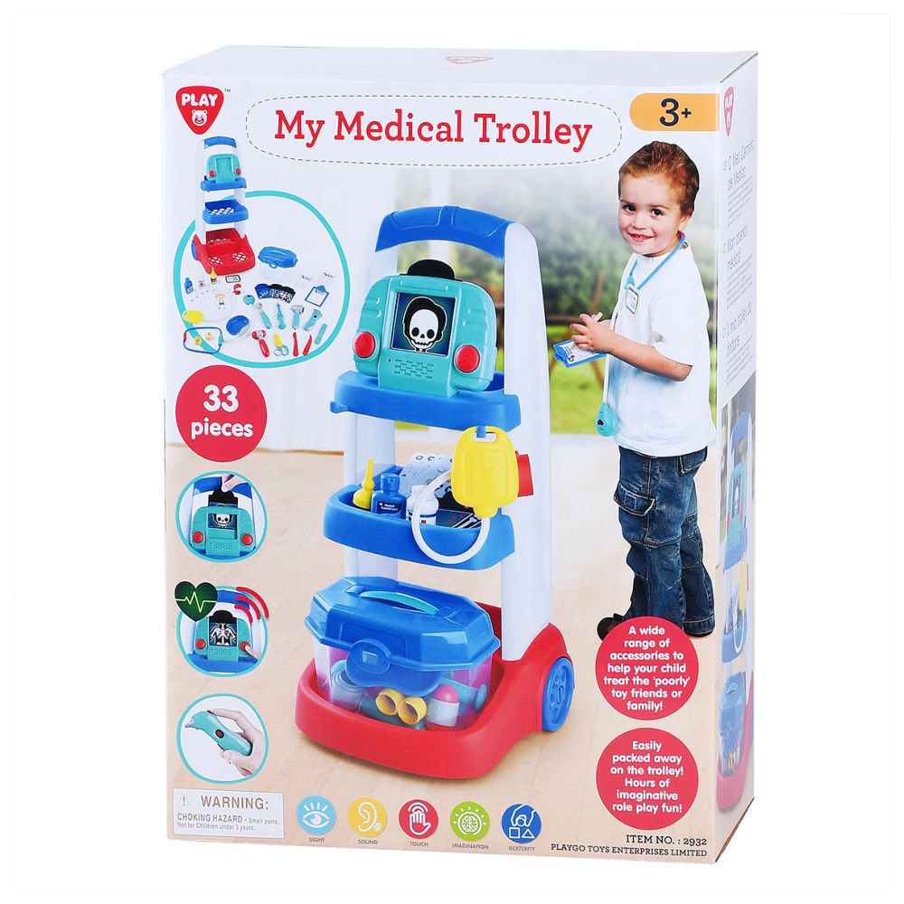 Playgo - Battery Operated My Medical Trolley - 33pcs
