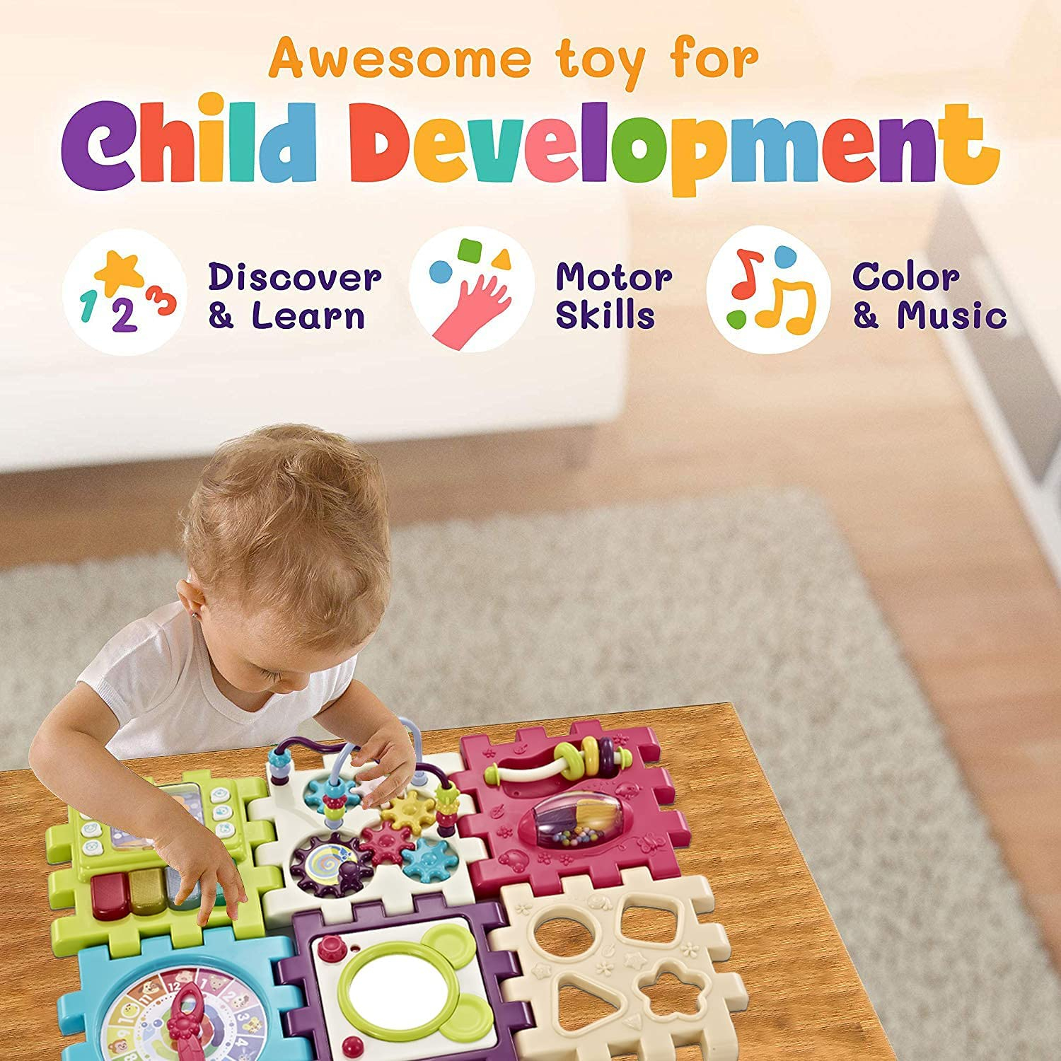 Goodway - Baby Toys Activity Musical Cube Toy for 2+ Years