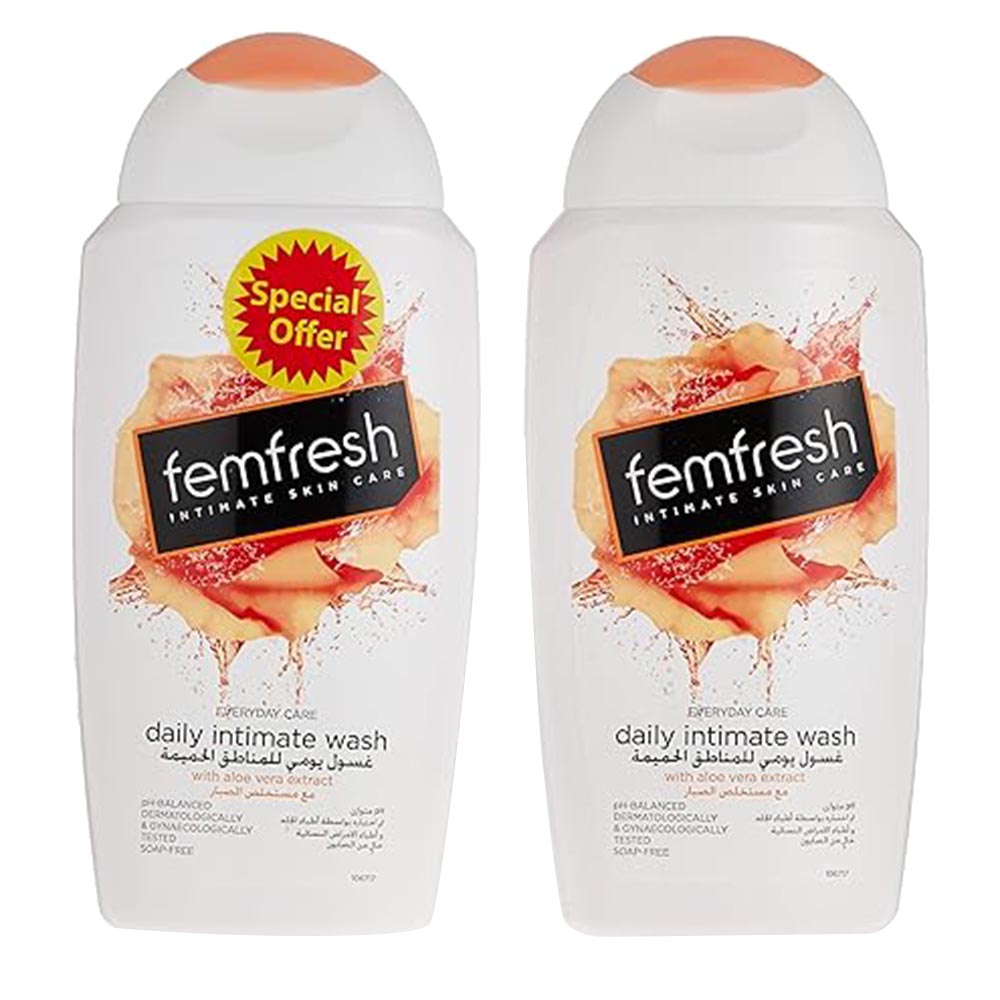 Femfresh - Intimate Wash With Aloe Vera - 250ml - Pack of 2
