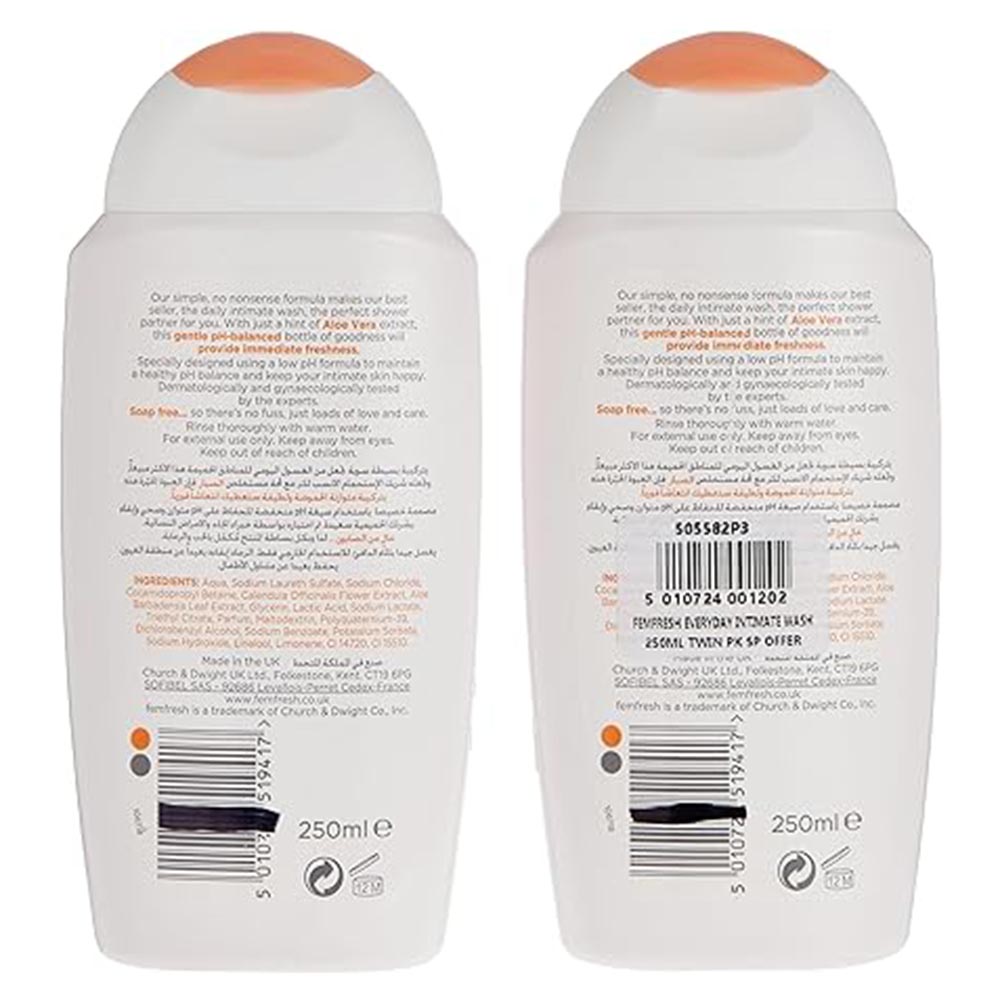 Femfresh - Intimate Wash With Aloe Vera - 250ml - Pack of 2