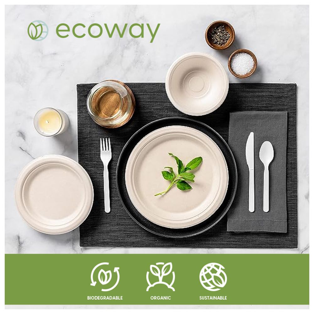 Ecoway - Disposable Cutlery Set - White - 150pcs