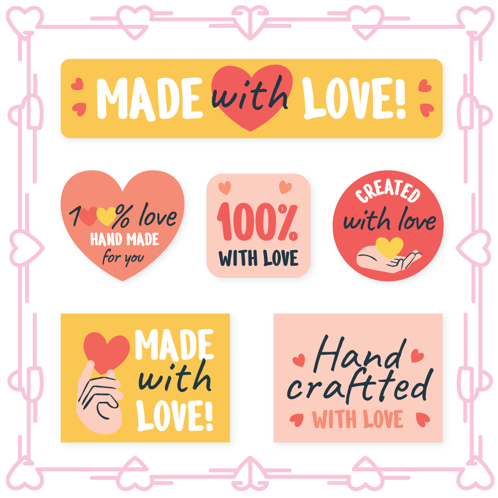 تونكل هاندز - ملصقات Made With Love