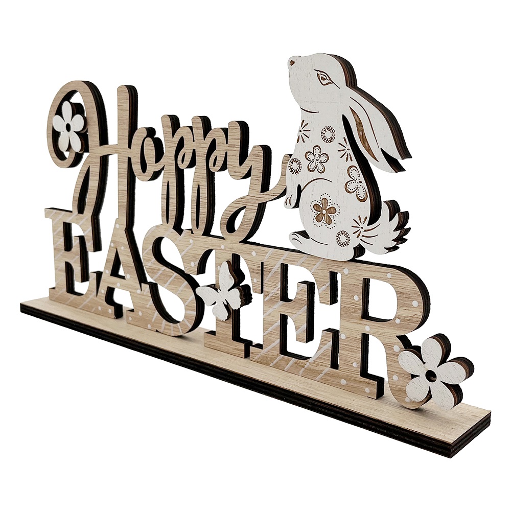 Party Magic - Happy Easter Wooden Decoration 30cm