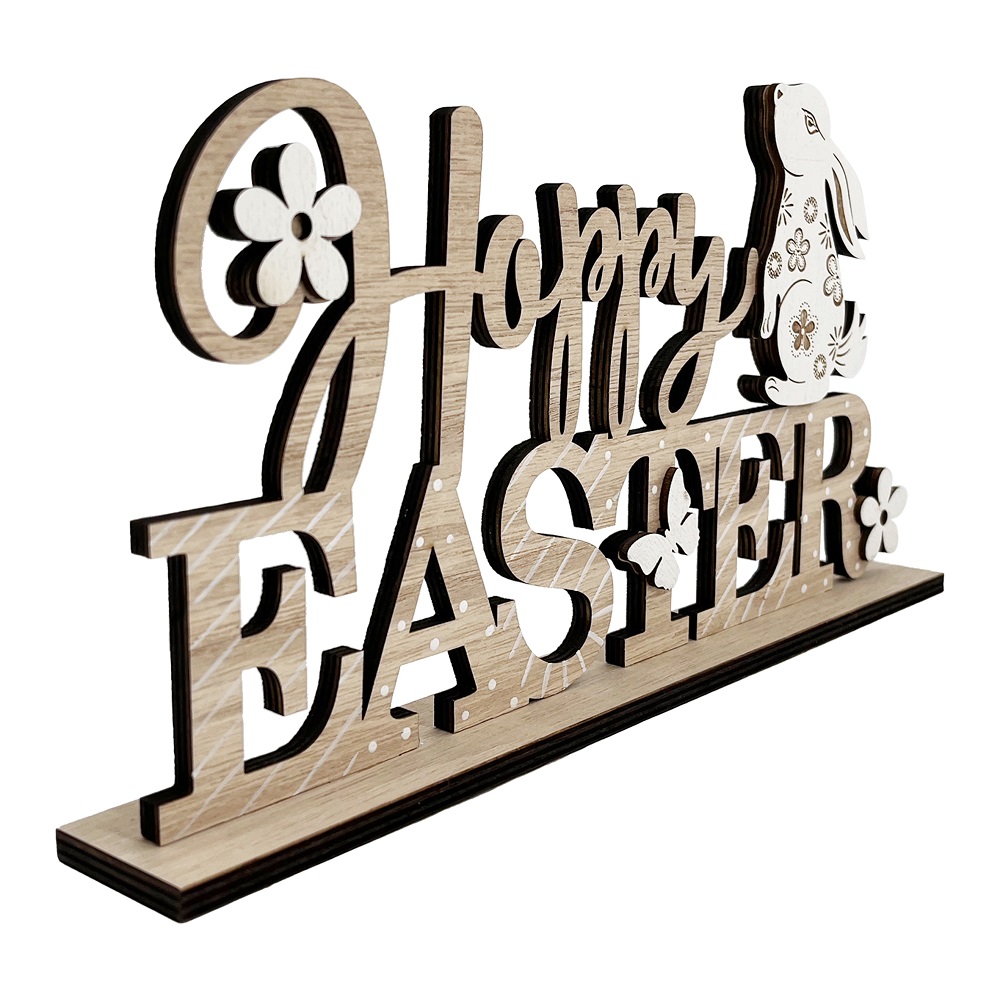 Party Magic - Happy Easter Wooden Decoration 30cm