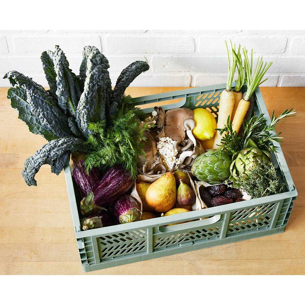 3 Sprouts - Modern Folding Crate - Large - Green