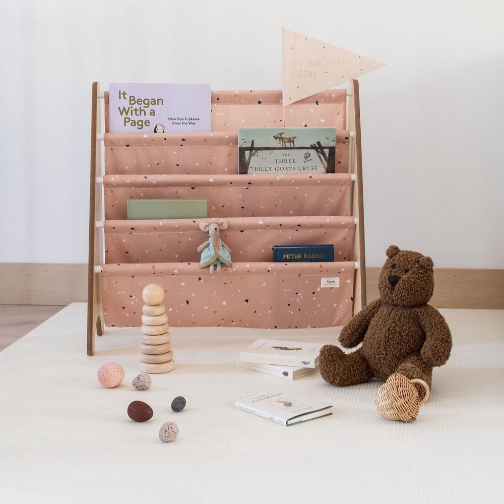 3 Sprouts - Recycled Book Rack - Terrazzo Clay