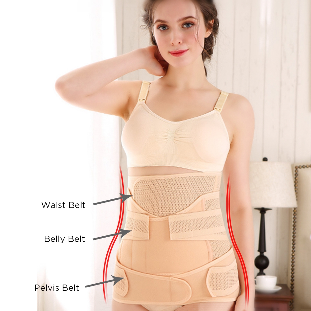 Blooming Blossom - 3in1 Maternity & Postpartum Belt- Beige