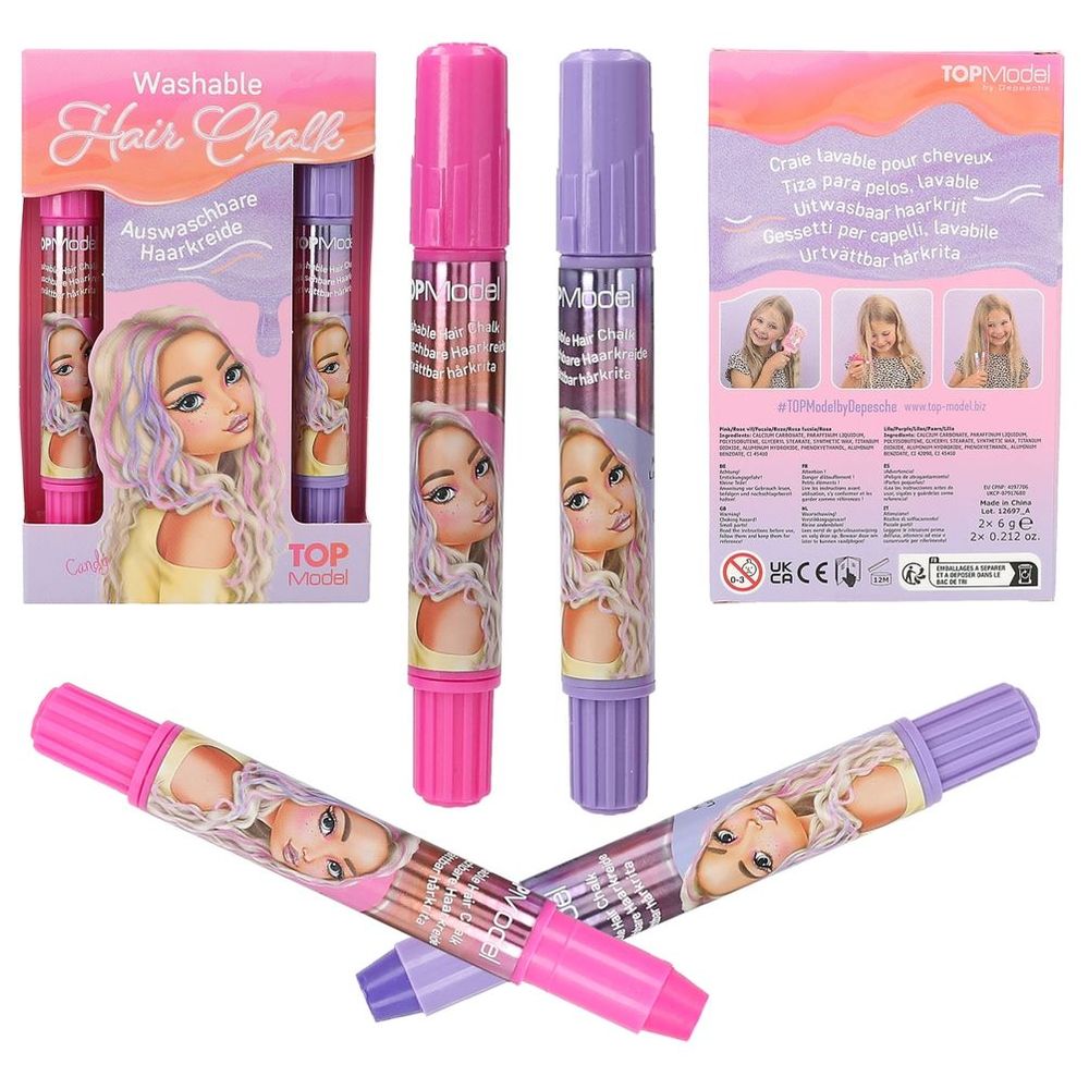 Top Model - Beauty & Me Hair Chalk Pen - 2pcs - Style May Vary