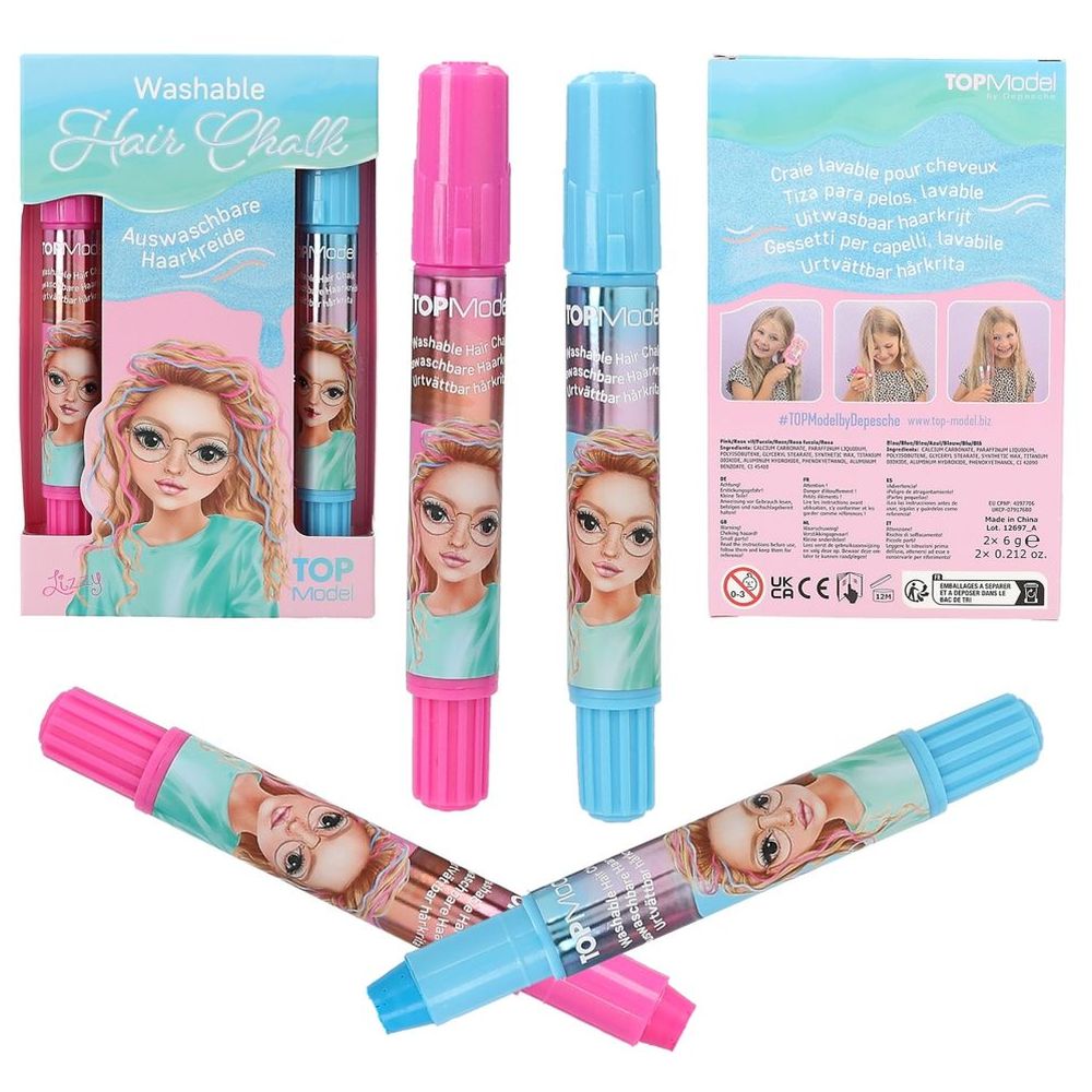 Top Model - Beauty & Me Hair Chalk Pen - 2pcs - Style May Vary