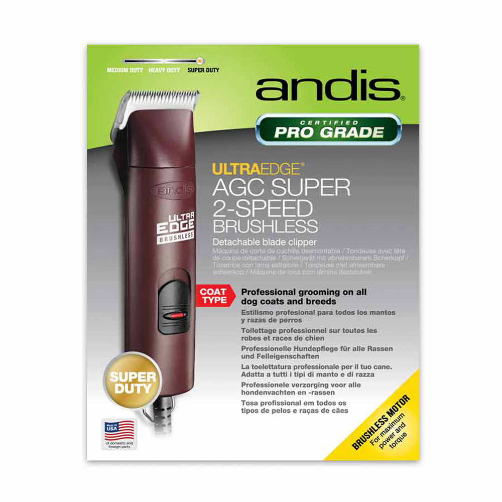 Andis - UltraEdge AGC Super 2-Speed Brushless Blade Clipper - Burgundy