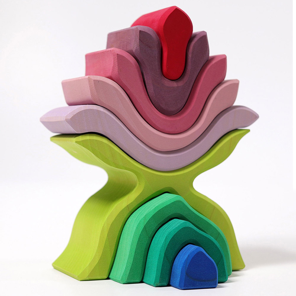 Grimm's - Flower Stacking Toy - 9pcs