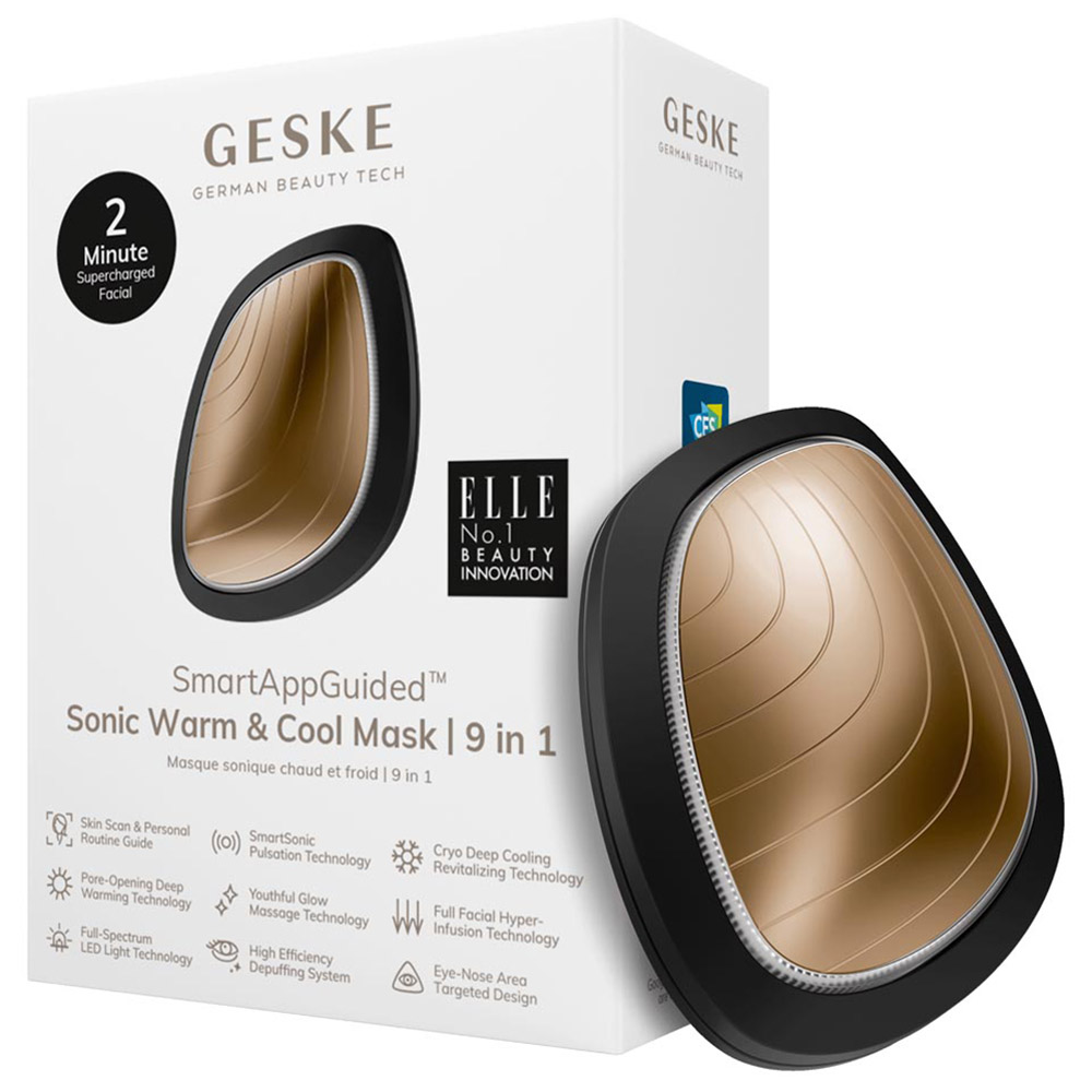 Geske - 9-in-1 Electric Sonic Warm & Cool Mask - Grey