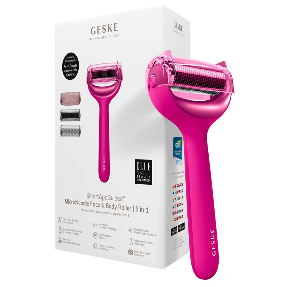 Geske - 9-in-1 Electric MicroNeedle Face & Body Roller - Pink