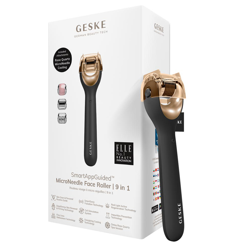 Geske - 9-in-1 Electric MicroNeedle Face Roller - Grey