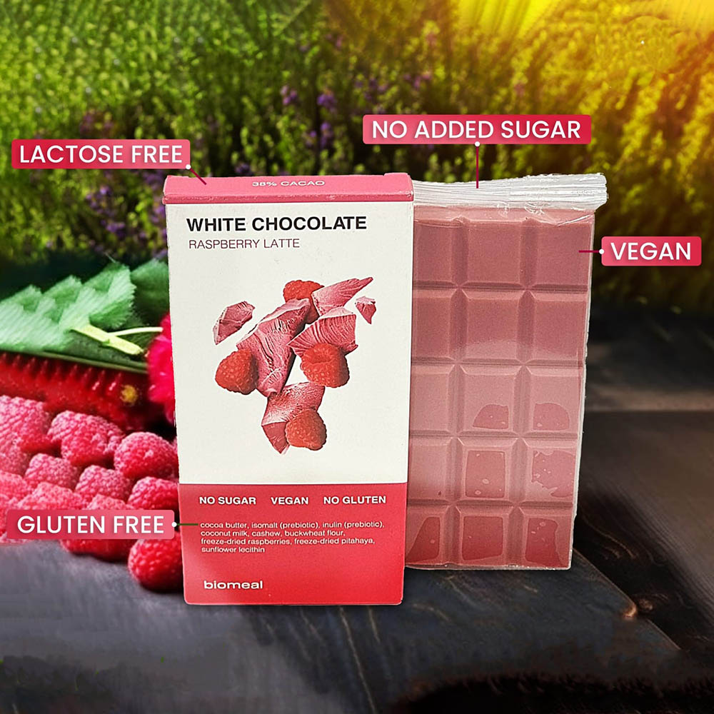 Biomeal - White Chocolate With Rasberry Latte - 50 g