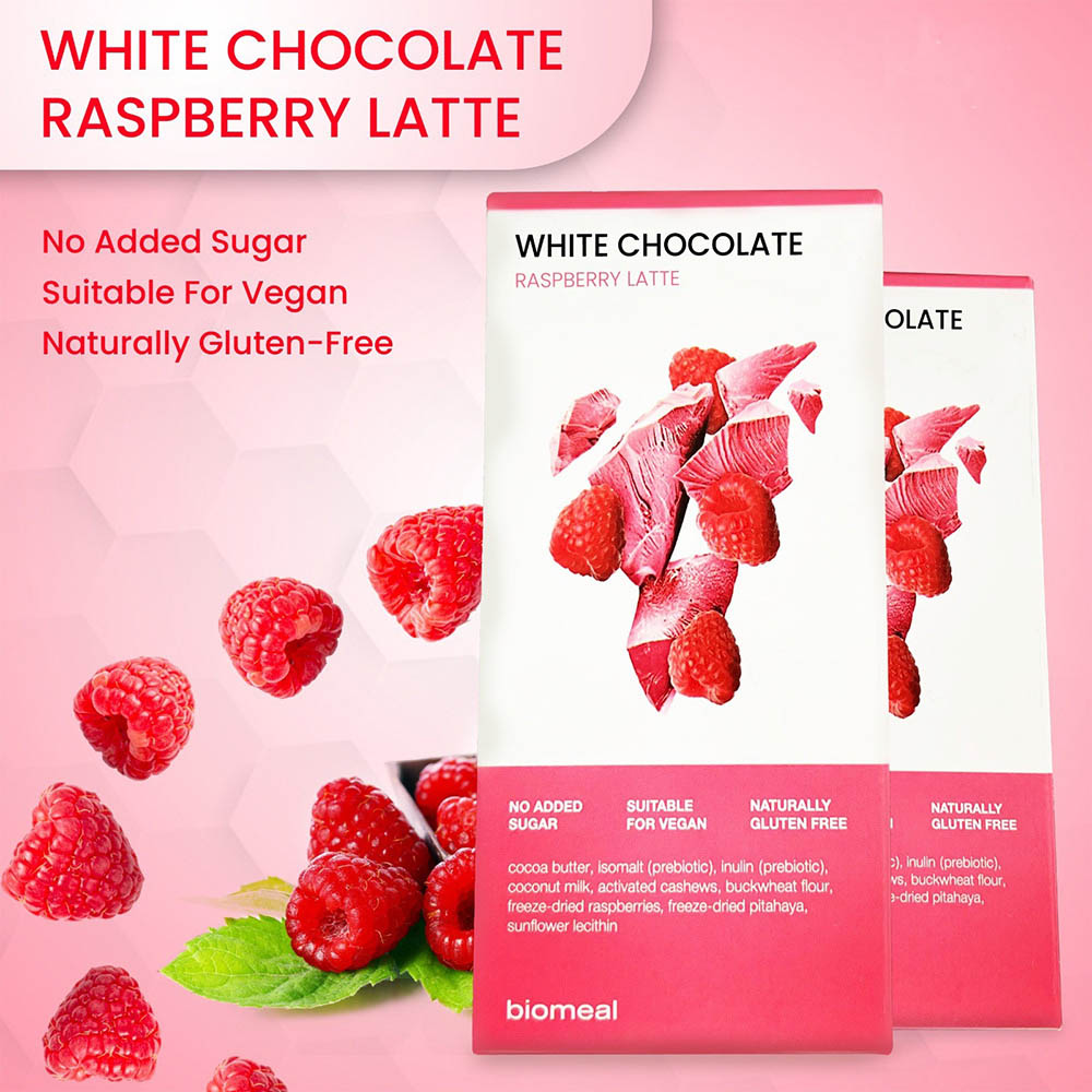 Biomeal - White Chocolate With Rasberry Latte - 50 g