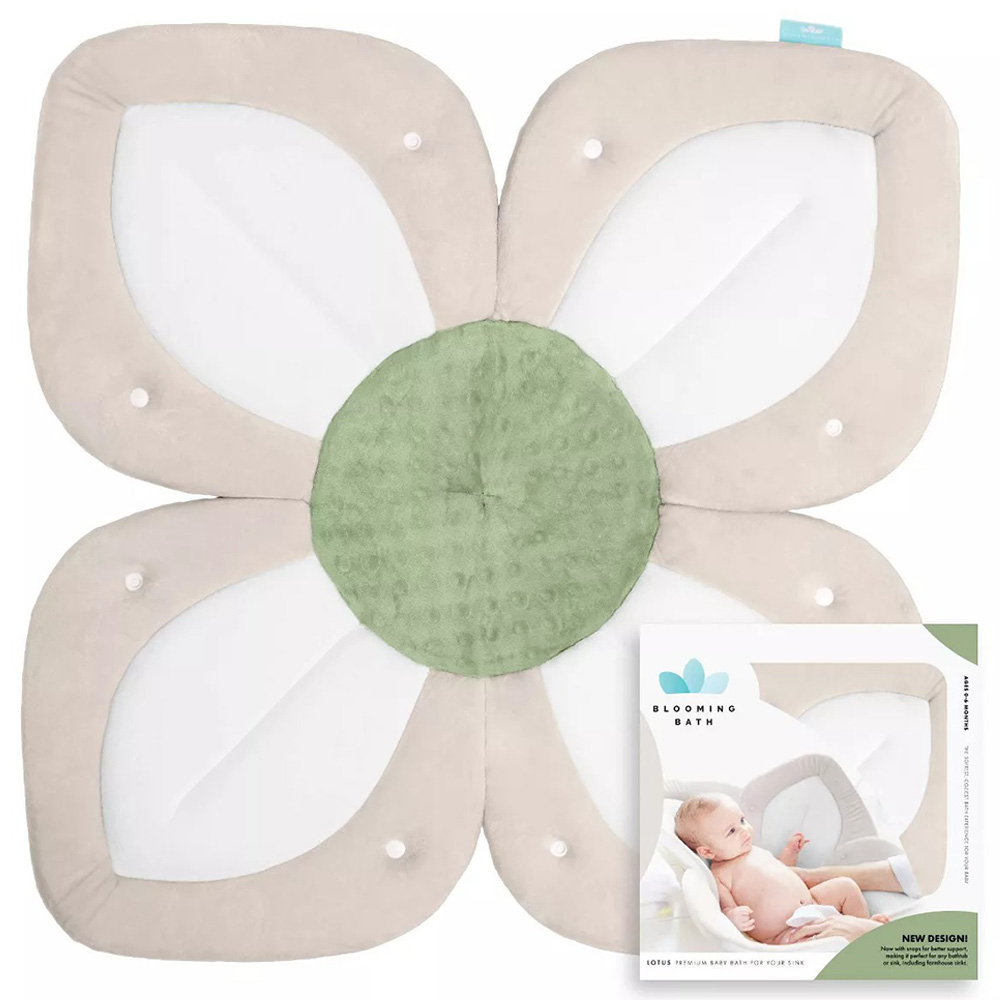 Blooming Bath - Lotus w/ Snaps - Cream/White/Olive