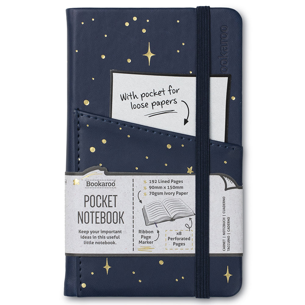 If - Bookaroo Pocket Notebook Journal - A6 - Moon & Stars